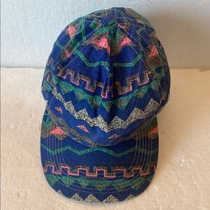 Vintage 90s snapback trucker hat geometric Colorful ball Cap 100% cotton